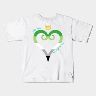 Aro Pride Heart Kids T-Shirt